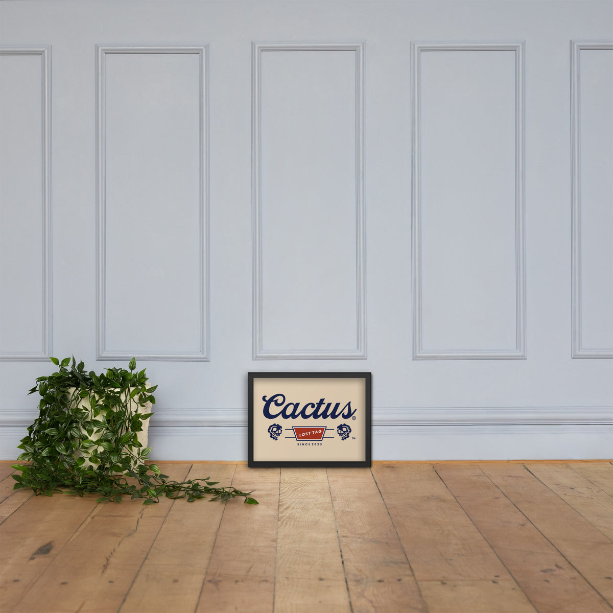 Cactus framed matte paper poster