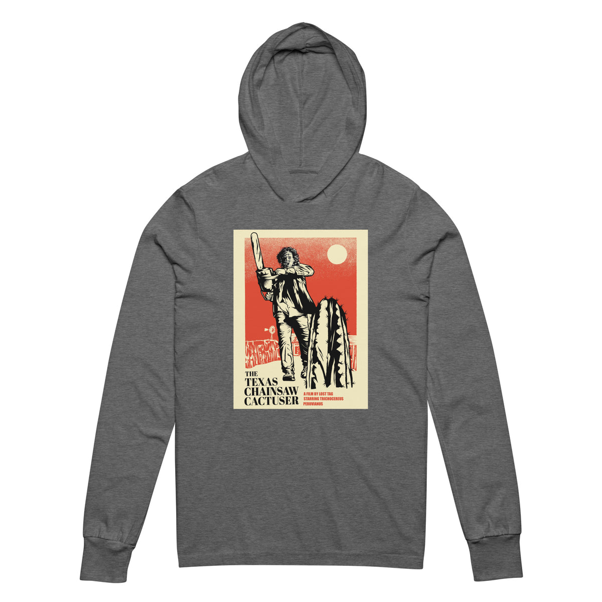 Chainsaw Cactuser hooded long-sleeve tee