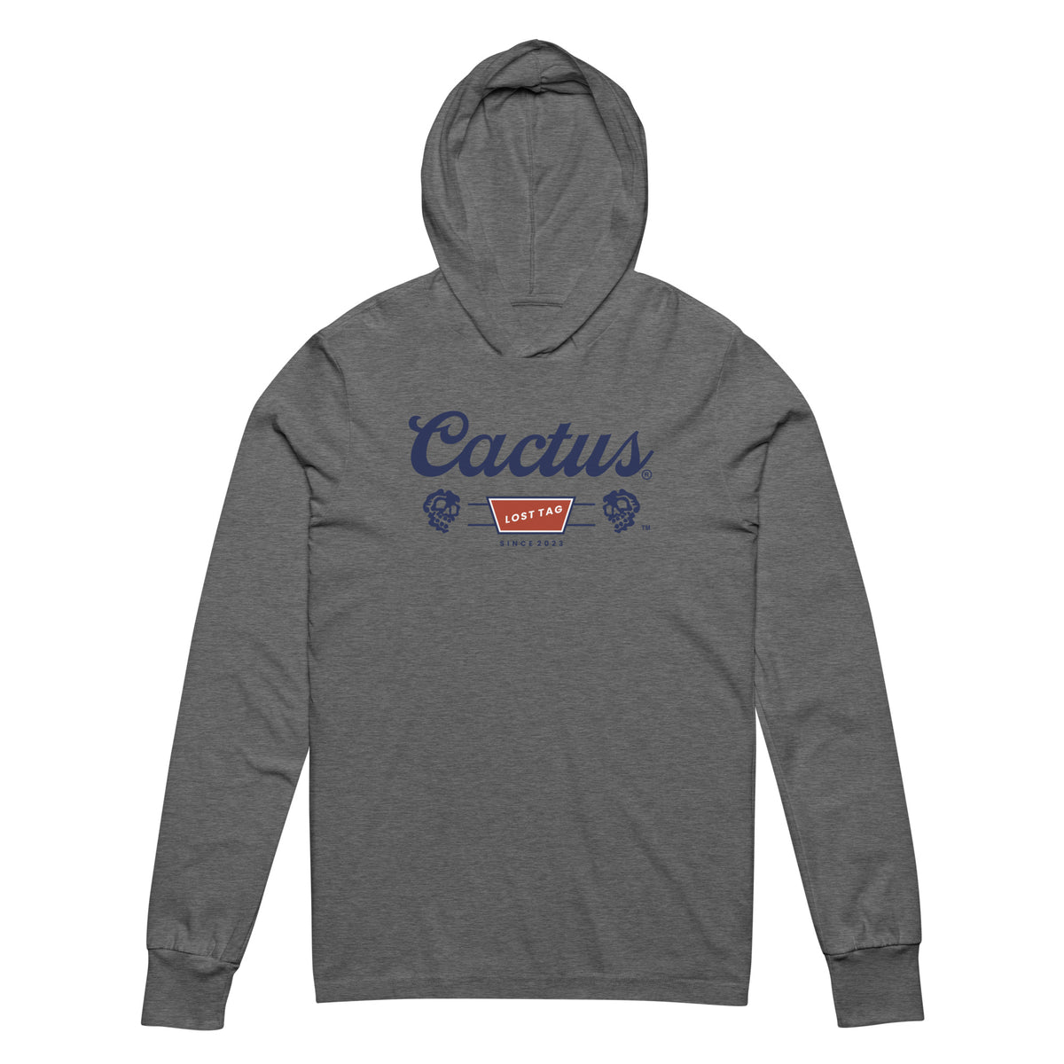 Cactus unisex hooded long-sleeve tee