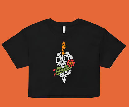 Tricho Skull womens crop top
