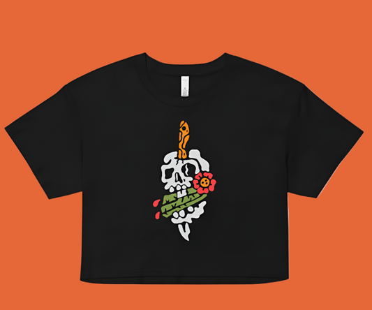 Tricho Skull womens crop top