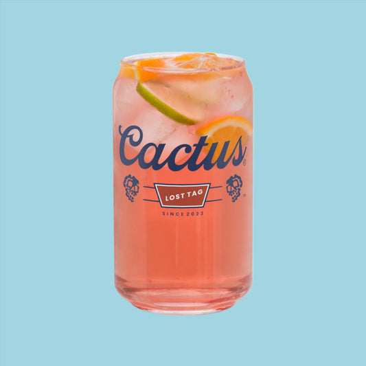 Cactus can-shaped glass