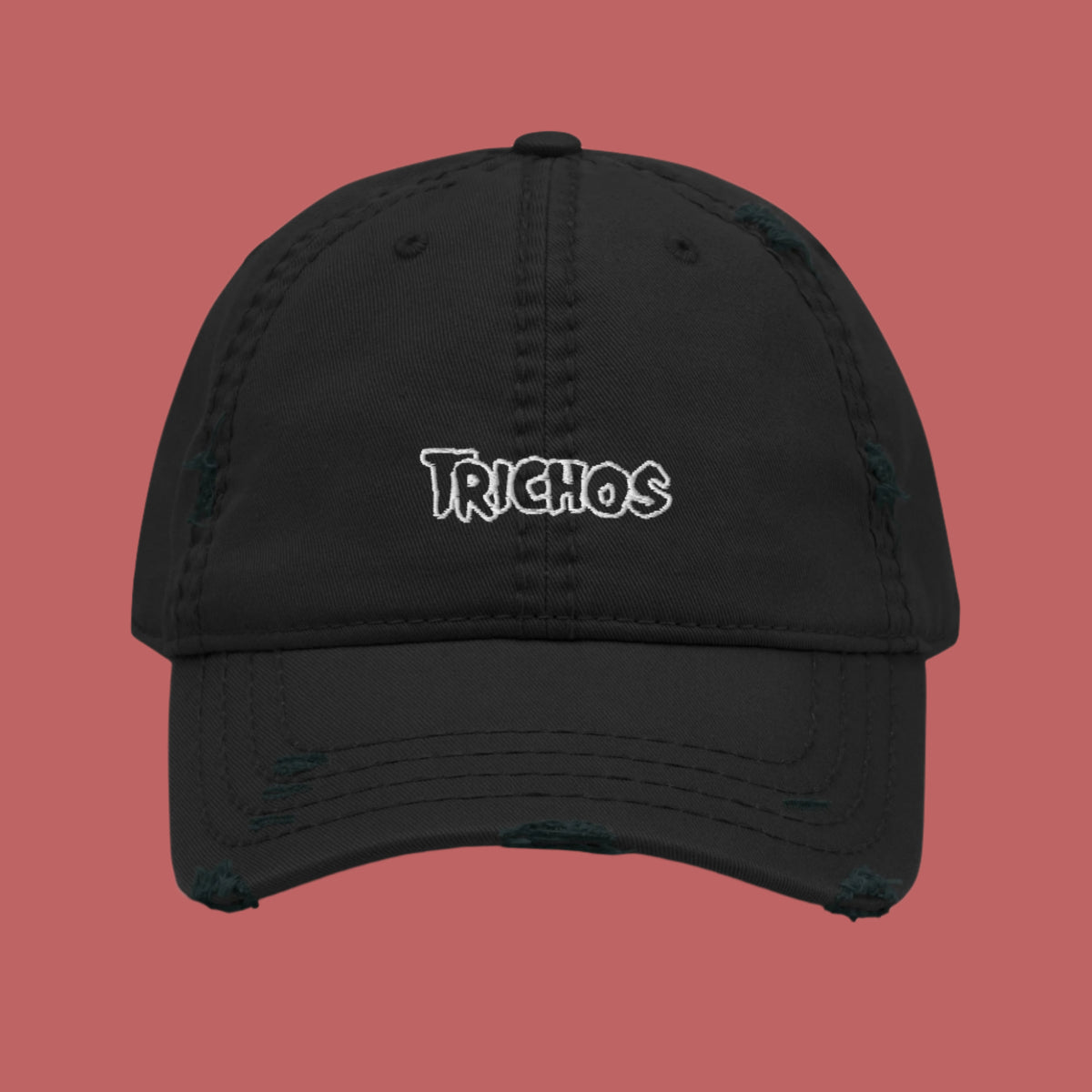 Trichos distressed dad hat