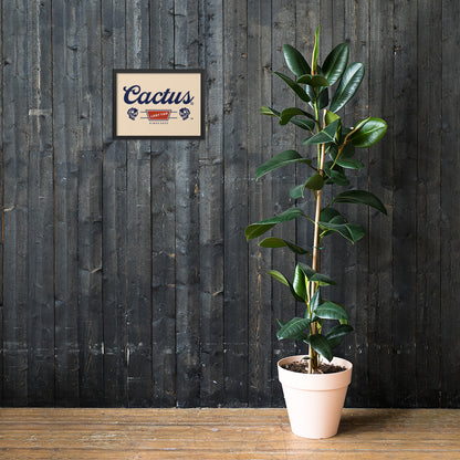 Cactus framed matte paper poster