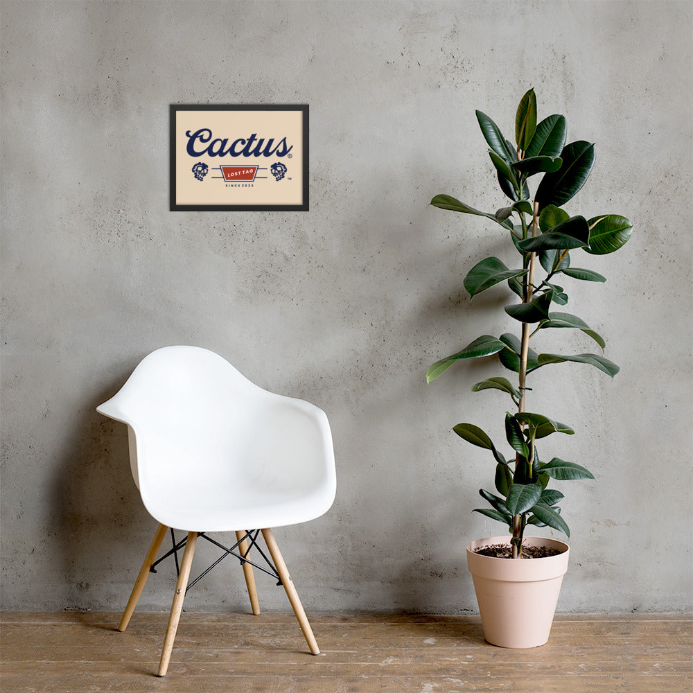 Cactus framed matte paper poster