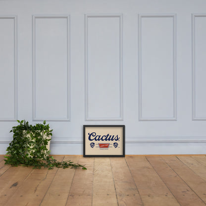 Cactus framed matte paper poster