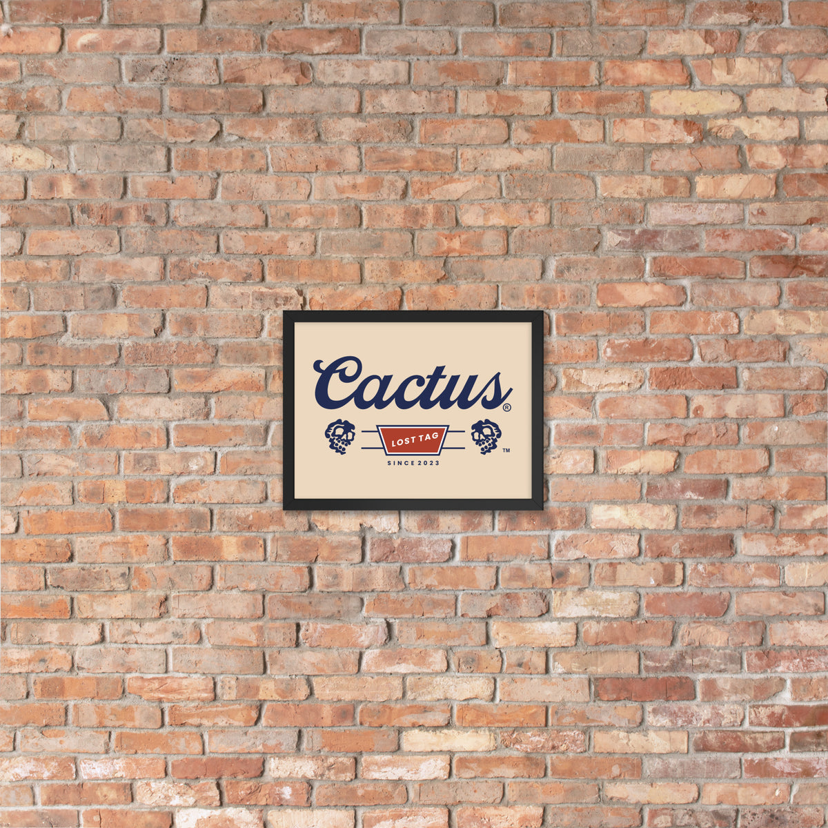 Cactus framed matte paper poster