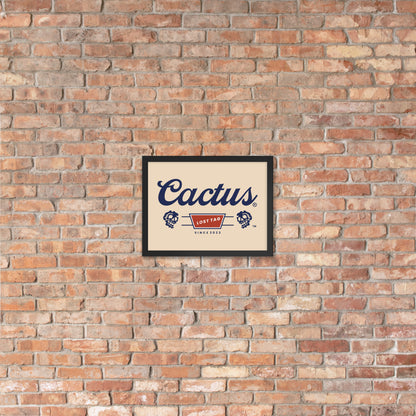 Cactus framed matte paper poster