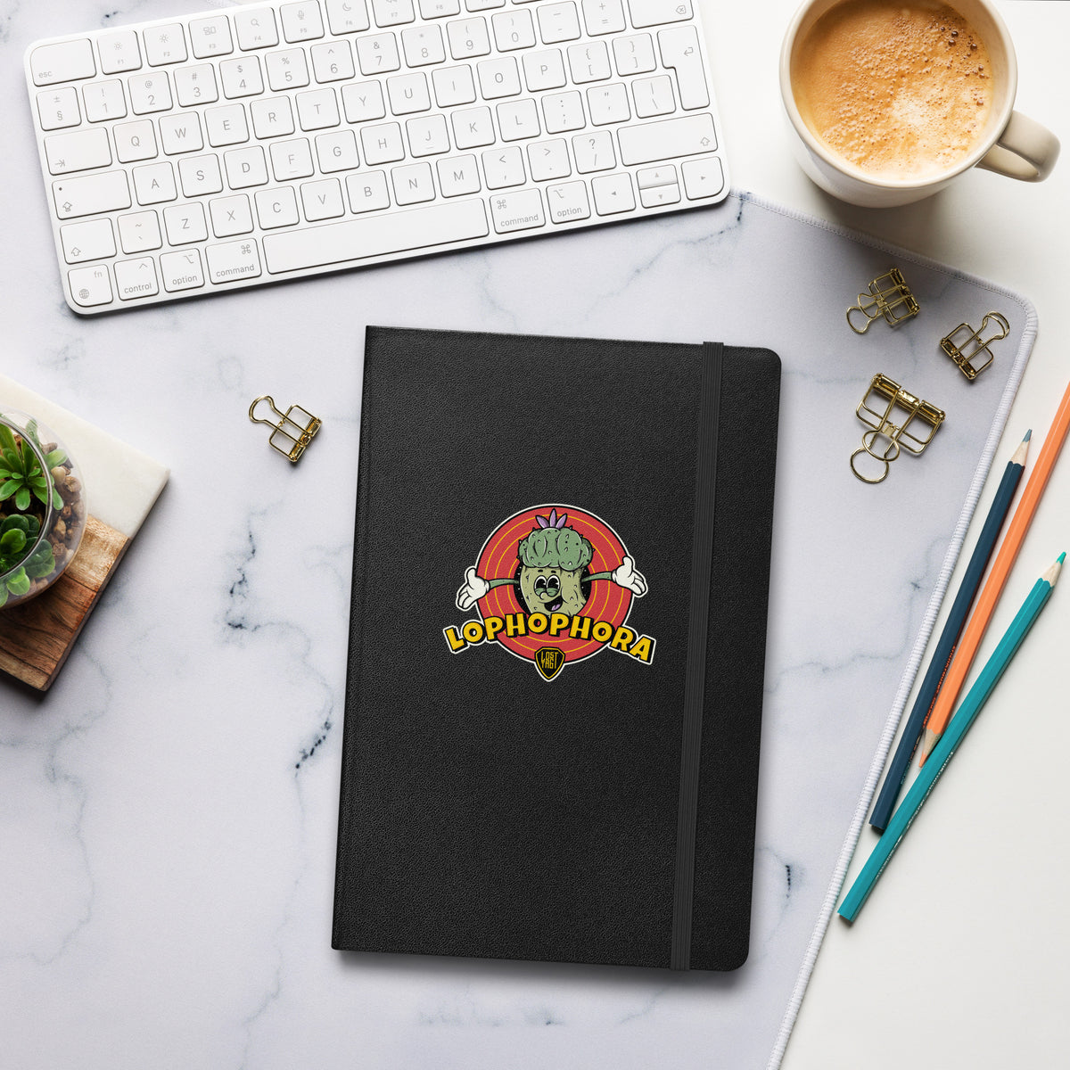 Lophophora hardcover bound notebook