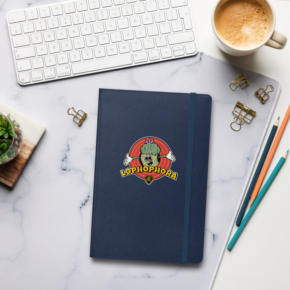 Lophophora hardcover bound notebook