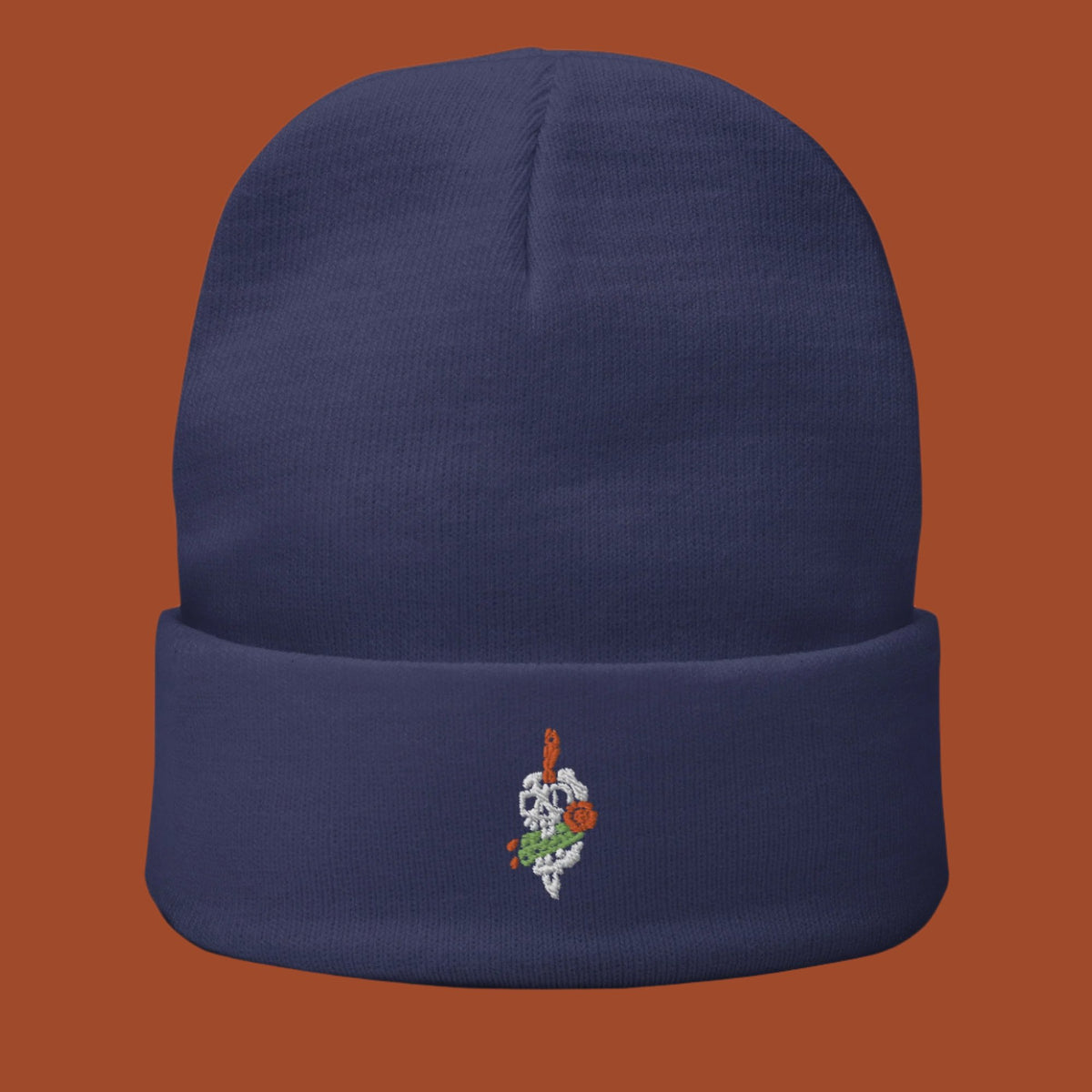 Tricho Skull Embroidered Beanie