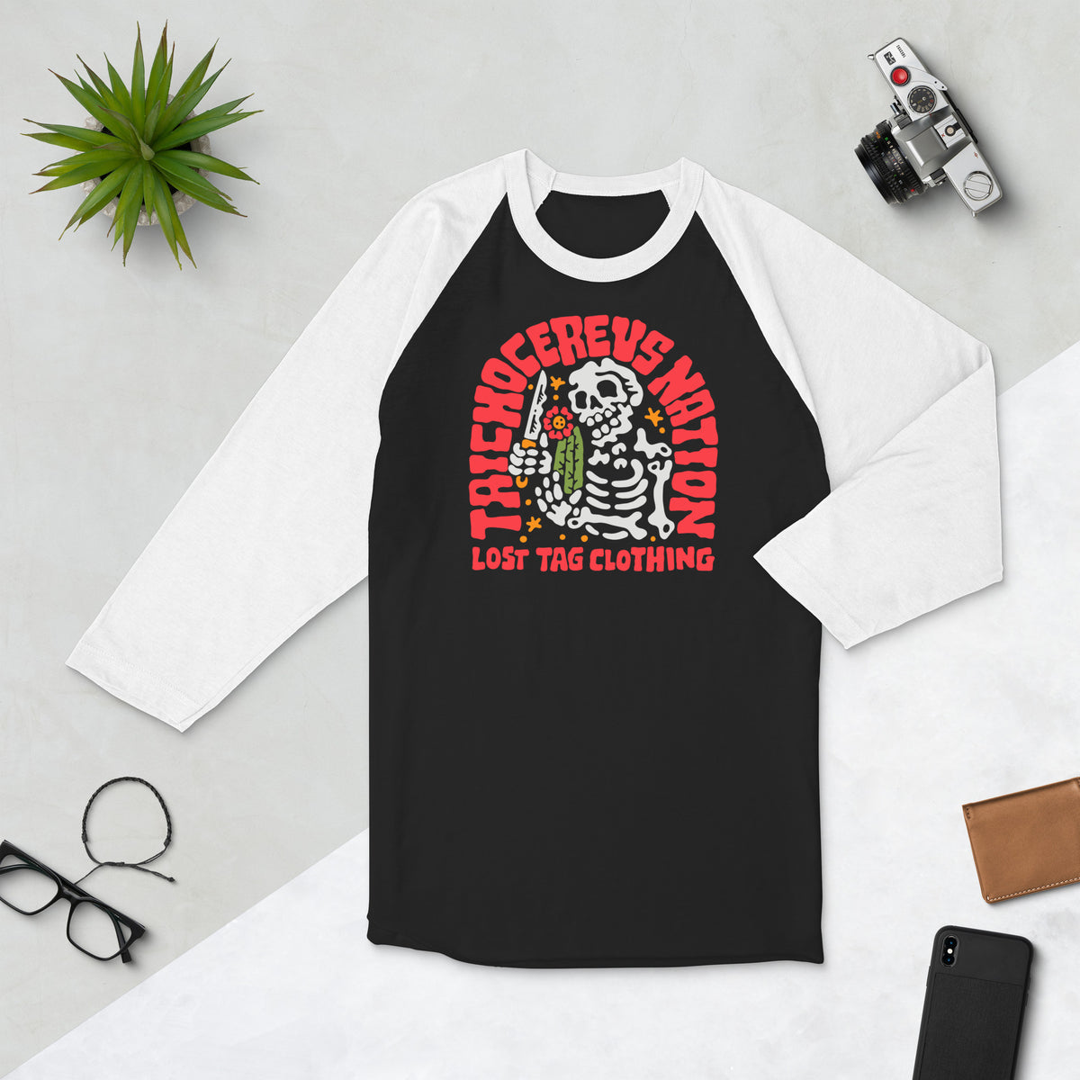 Tricho Nation 3/4 sleeve raglan shirt
