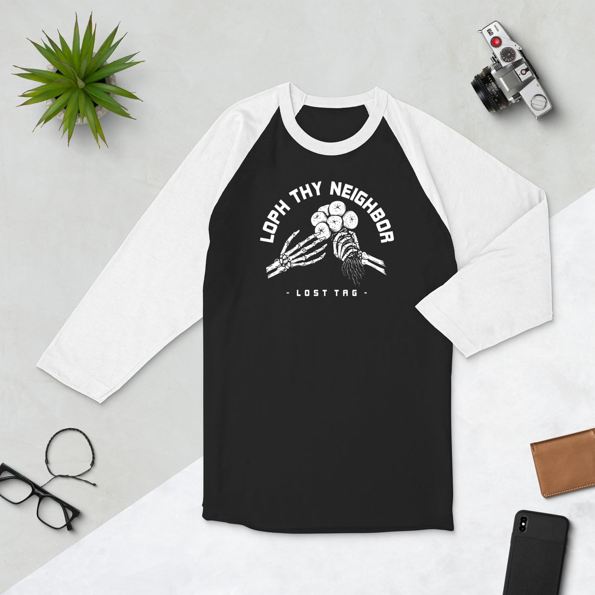 Loph Thy Neighbor 3/4 sleeve raglan shirt