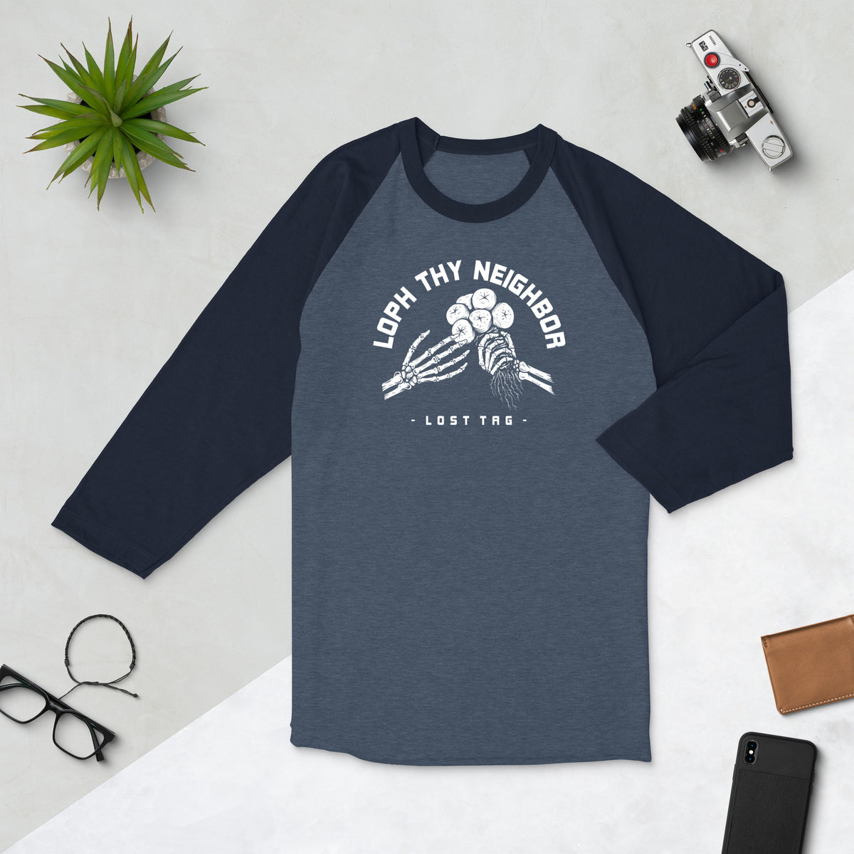 Loph Thy Neighbor 3/4 sleeve raglan shirt