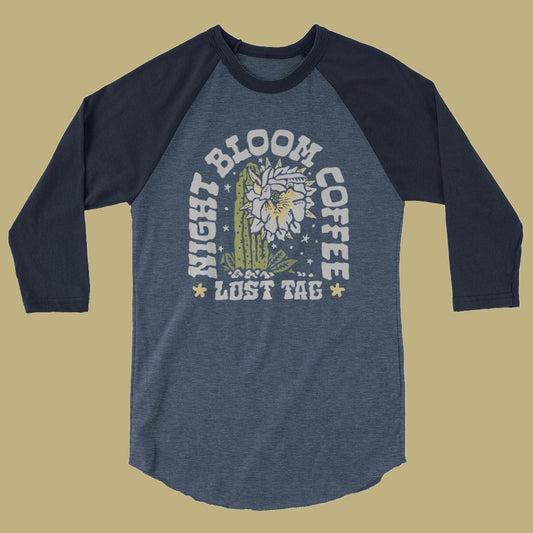 Night Bloom 3/4 sleeve raglan shirt