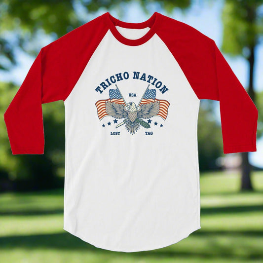 Tricho USA 3/4 sleeve raglan shirt