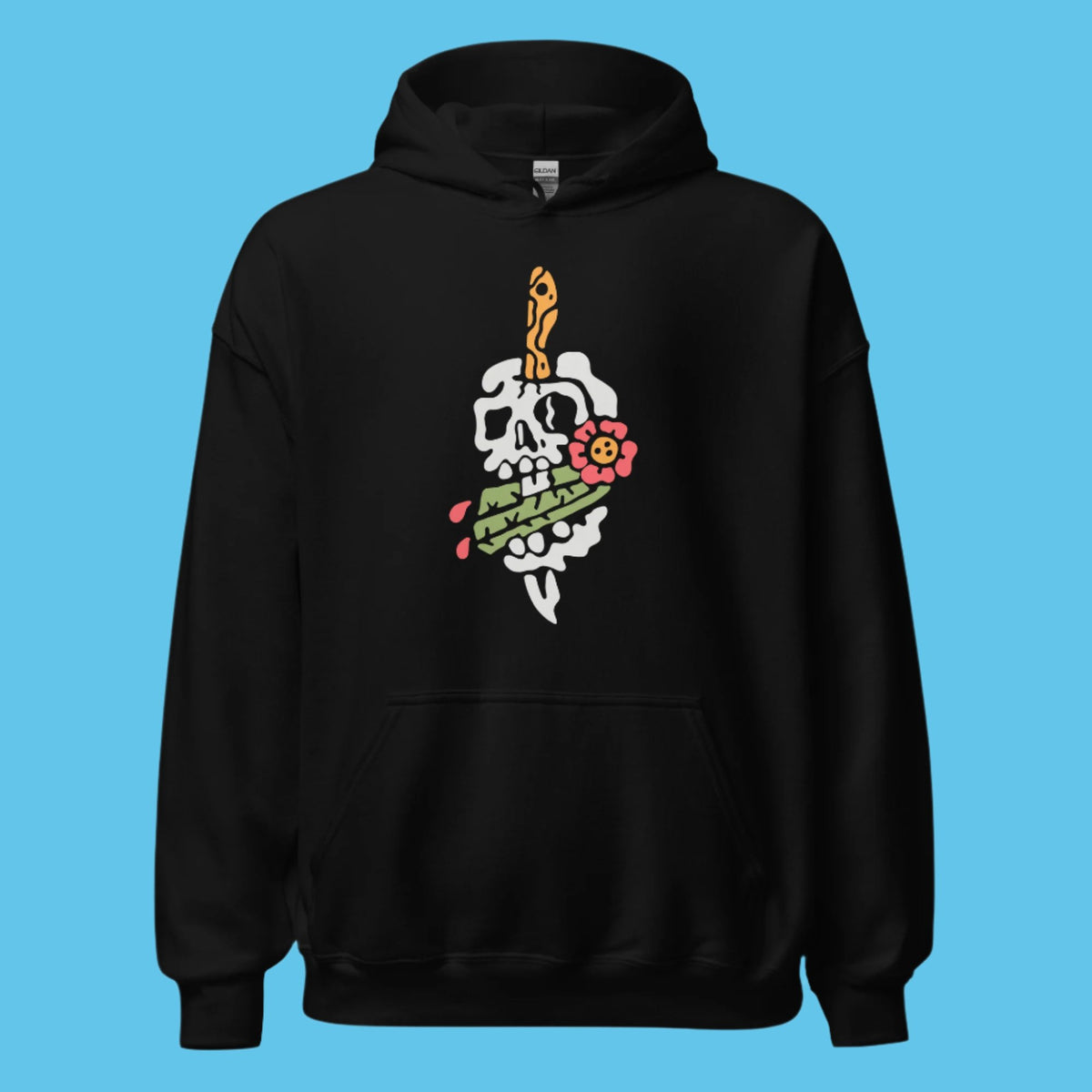 Sudadera con capucha unisex Tricho Skull