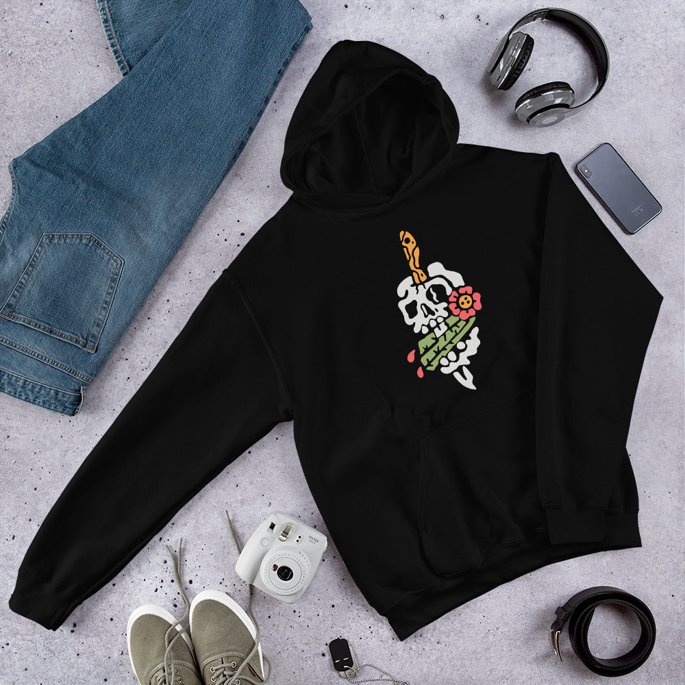 Sudadera con capucha unisex Tricho Skull