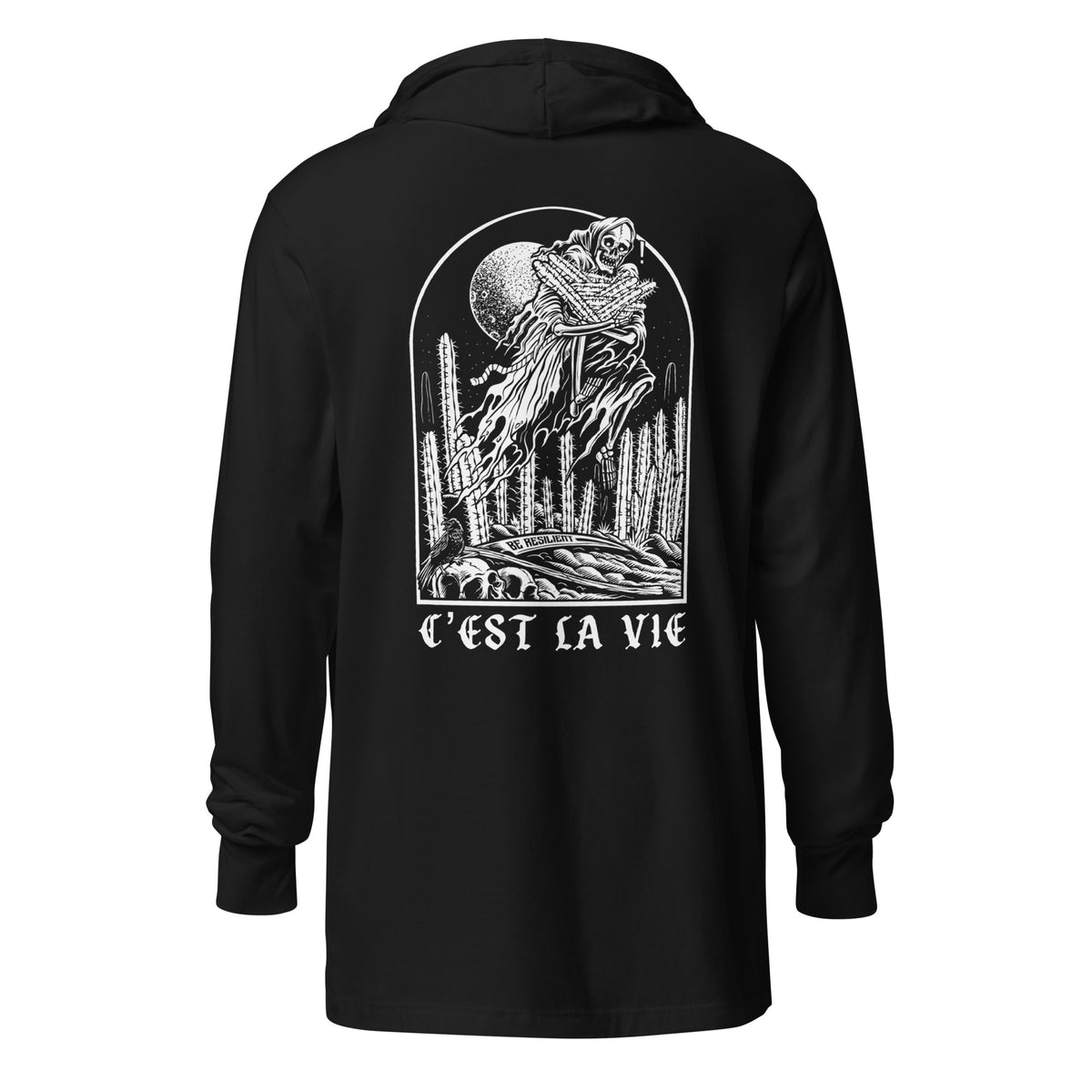 C'est La Vie Hooded long-sleeve tee