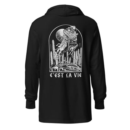 C'est La Vie Hooded long-sleeve tee