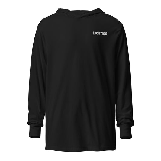 Lost Tag dual-sided unisex hooded long-sleeve tee