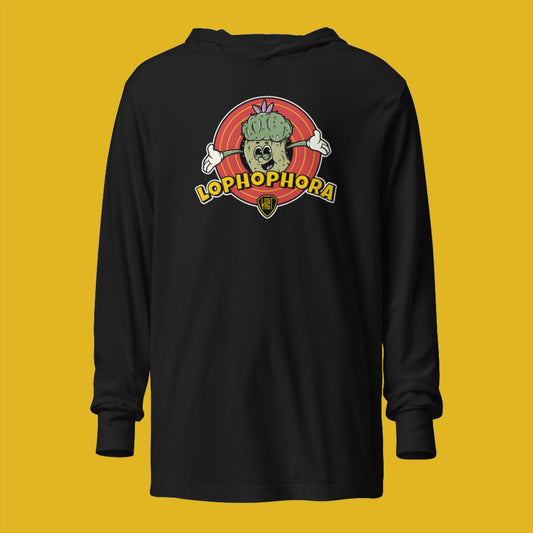 Lophophora hooded long-sleeve tee