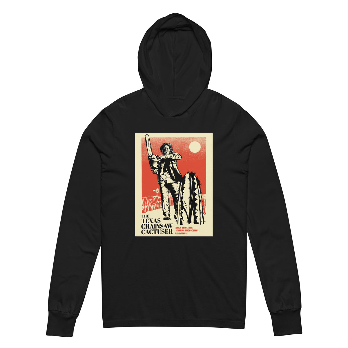 Chainsaw Cactuser hooded long-sleeve tee