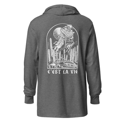 C'est La Vie Hooded long-sleeve tee