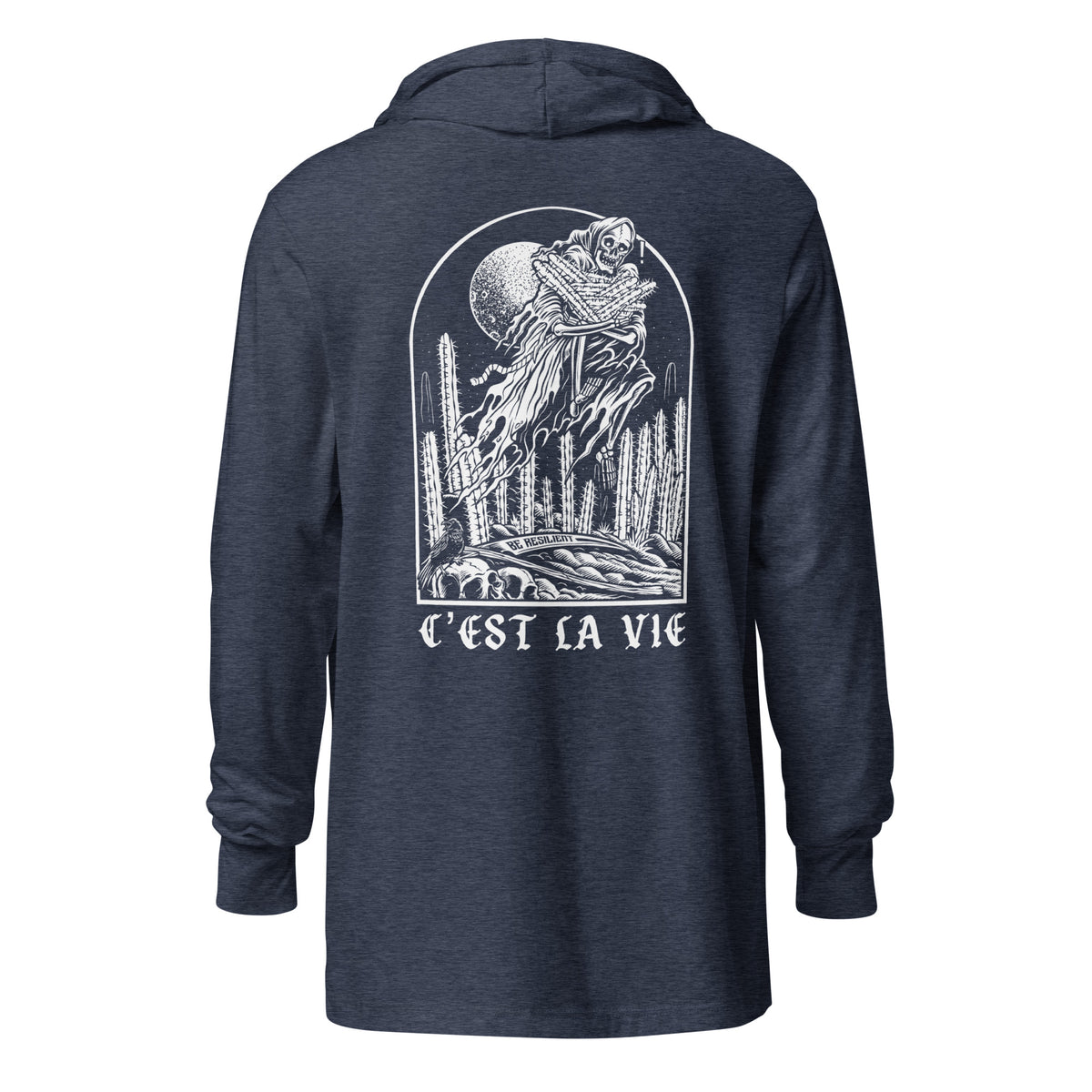 C'est La Vie Hooded long-sleeve tee