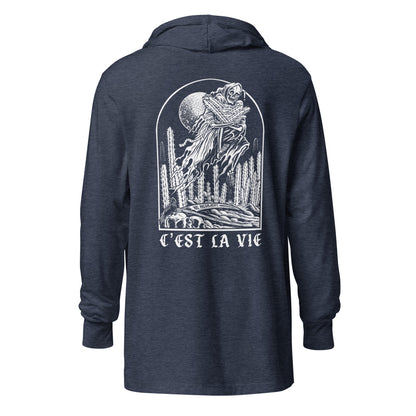 C'est La Vie Hooded long-sleeve tee