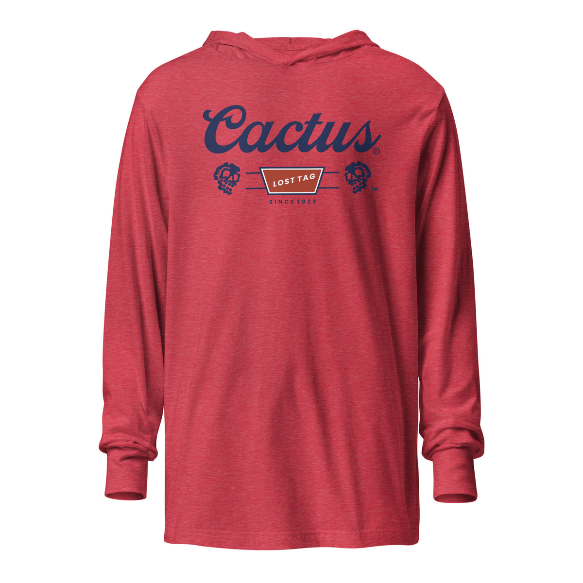 Cactus unisex hooded long-sleeve tee