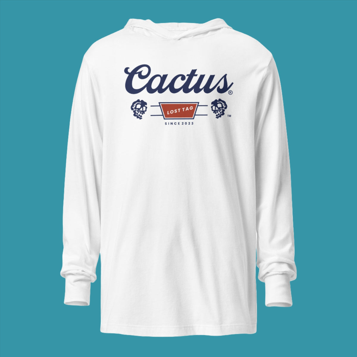Cactus unisex hooded long-sleeve tee