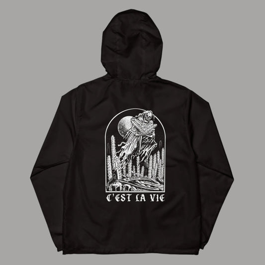 C'est La Vie Unisex lightweight zip up windbreaker