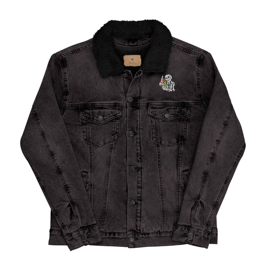 Tricho Nation Unisex denim sherpa jacket