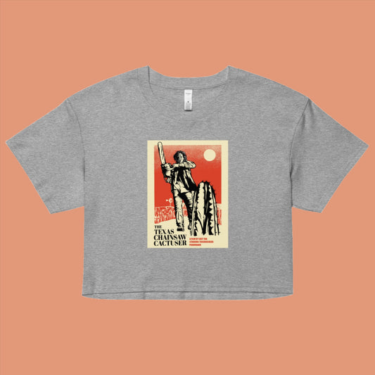 Chainsaw Cactuser women’s crop top