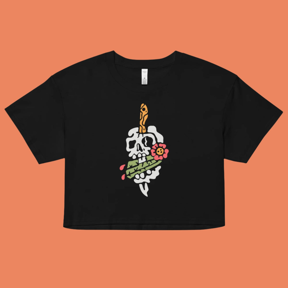 Tricho Skull womens crop top