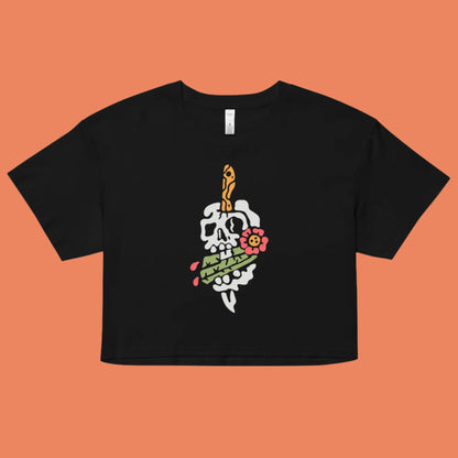 Tricho Skull womens crop top