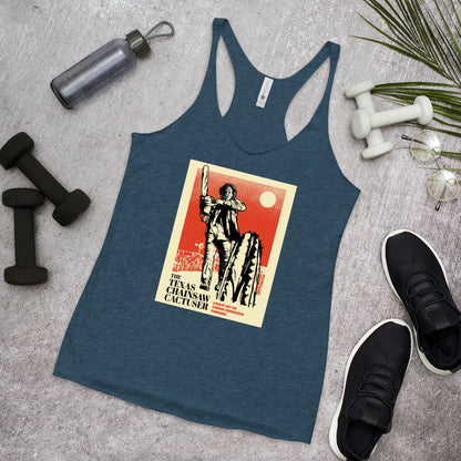 Chainsaw Cactuser women's racerback tank