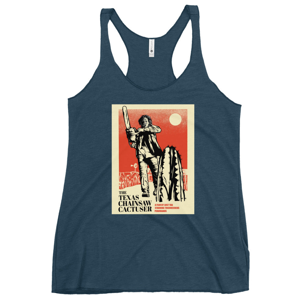 Chainsaw Cactuser women's racerback tank