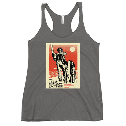 Chainsaw Cactuser women's racerback tank