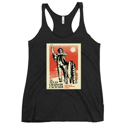 Chainsaw Cactuser women's racerback tank