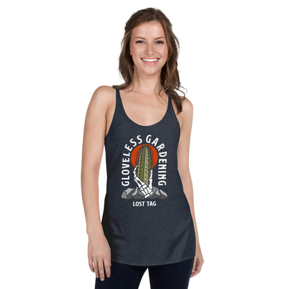 Camiseta sin mangas con espalda cruzada para mujer de jardinería sin guantes