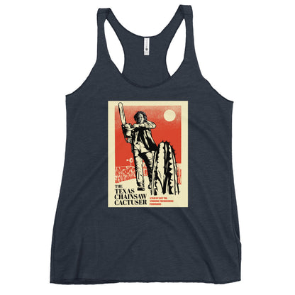 Chainsaw Cactuser women's racerback tank