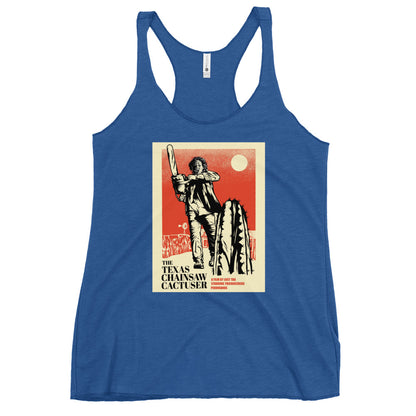 Chainsaw Cactuser women's racerback tank